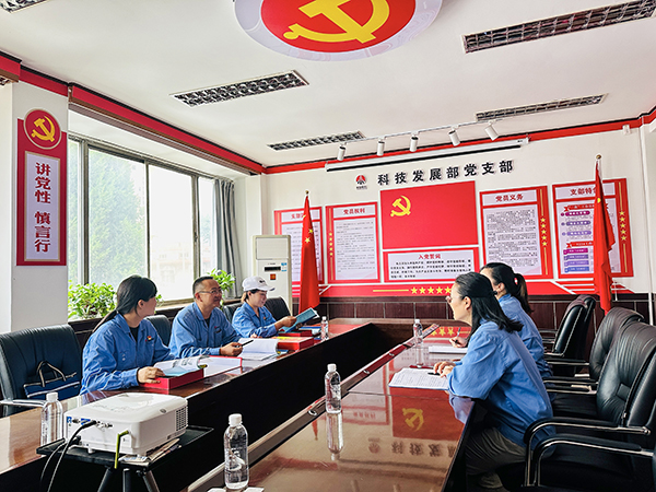 2023年7月6日上午，物料車間黨支部、科技發(fā)展部黨支部開展黨建結(jié)對共建活動-針對支部工作開展深入交流   600.jpg
